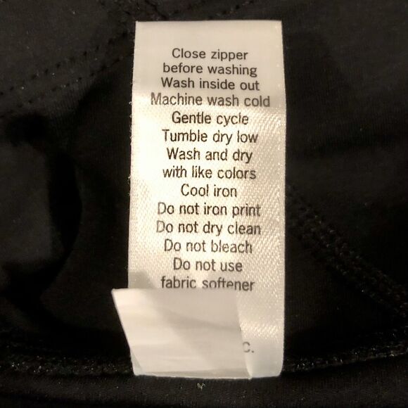 Athleta Leggings XS Black Sonar Reflective Geometric Pattern Crop Zipper Pocket - Picture 12 of 12